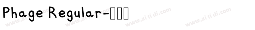 Phage Regular字体转换